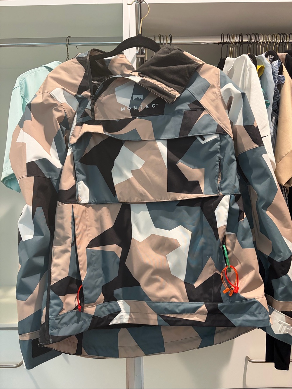 Montec Kids' Camo Ski Jacket in Beige, Gray & Black